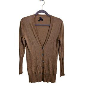 Vintage Escada Neutral Lightweight Cashmere Silk V Neck Cardigan Sweater Size S